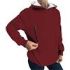 HAOLEI Incinta Allattamento Felpa Donna Manica Lunga Allattamento Camicia maternità Moda Maglione Caldo per L'Allattamento al Seno Top Allattamenti in Pile Felpa Premaman Loungewear al Seno