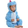 HAHASHOW Neonato Inverno Pagliaccetto,Bambino Pigiama 6-12 Mesi, Blu