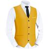 Yukirtiq Gilet da Abito da Uomo Tinta Unita Slim Fit Gilet Uomo Elegante con Scollo a V Scozzese Formale da Cerimonia Nuziale Gilet Uomo Senza Maniche