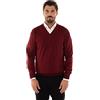 Ciabalù Maglione Uomo Invernale in Lana Merinos Made in Italy Regular Fit Taglie Forti Pullover Scollo a V