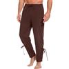 LVCBL Pantaloni medievali da uomo in lino, pantaloni da pirata, stile retrò vichingo