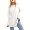 Cuptacc Maglia a maniche lunghe da donna basic girocollo 2024 moda top tinta unita autunno top con foro per pollice tunica maglietta