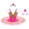 Lito Angels Children's Apparel Lito Angels Vestito tutù Ballerina per Bambina, Rosa Fucsia, 7-8 Anni 128