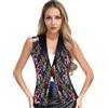 Yhong Gilet da Donna Senza Maniche con Paillettes Top Elegante T-Shirt con Scollo a V per Serate Cocktail