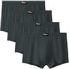 BORATO Intimo da Uomo Taglie Forti Slip da Uomo per Taglie Forti4 Pezzi/Lotto 10xl 100% Cotton's Maschile Shorts Pantaloni da Uomo Pantaloni Boxer per Uomini Comodi più Dimensioni-4dgray-9xl