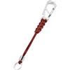 KeyUnity KC04 Portachiavi con cordino da paracadute, cordino intrecciato con anello portachiavi e perline in acciaio inox, moschettone multiuso, borsa per fotocamera, Nero Corvino