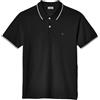 Coveri Maglia Polo Uomo Mezza Manica Corta Cotone Taglie Forti 3XL 4XL 5XL 6XL (3XL - Nero)