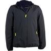 Coveri Giubbotto imbottito foderato in pile con cappuccio e tasche laterali, Grigio XL