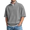 CEWIFO Camicia Uomo Maglia Maniche Corte Colletto Elegante Casual Traspirante Comoda Tessuto qualità Camicie Taglie Forti Vintage Estive Manica Lunga