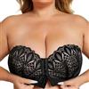 WWricotta Reggiseno Comodo Taglie Forti con Spalline Trasparenti, Chiusura Frontale, Versatile e Elegante per Tutte Le Stagioni, Donna/A