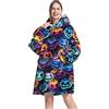 JOJJJOJ Oversize Felpa con Cappuccio Coperta con Tasca Gigante Comoda Sherpa Fleece Coperta con Cappuccio Calda Felpa Accappatoio per Donne Uomini Adolescenti Regalo