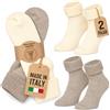 MOUNTREX® Calzini in lana alpaca, per uomo e donna, invernali, caldi, calzini termici, spessi, 2 paia, 39-42