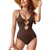 SHEKINI Maglia Costine Costume da Bagno Intero da Donna Regolabile Cutout Costumi Intero Donna