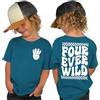 BOUTIKOME 4° compleanno ragazzo t-shirt Four Ever WILD stampa maglietta quarto compleanno maglietta per ragazzi bambini maglietta estiva a maniche corte top quattro anni annuncio abiti