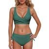 Generico Costume da Bagno Donna 2 Pezzi Bikini Mare Push Up Imbottito Curvy Piscina Taglie Forti Set Triangolo Vita Alta Spiaggia Beachwear Swimwear 2026