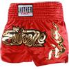 Runhomal Pantaloncini Sportivi MMA Ragazzo Ragazza Pantaloncini da Boxe Muay Thai Kick Boxing Trunks per Bambini 5-16 Anni, rosso, 8-12 ans