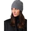 Style & Republic - Berretto sportivo in 100% cashmere, taglia unica, 44 cm di circonferenza e 6,5 cm di risvolto, da donna grigio