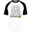 Capzy Come TO The Dark Side We Have Cookies!!! Bianca Unisex Maglietta da Baseball Maniche Corte Dimensioni M White Baseball T-Shirt Size M