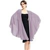 BEAUTELICATE Scialle Donna Elegante per Cerimonia Taglie Forti Chiffon Coprispalle Sheer Stola Donna per Matrimonio Estivo Sposa Abiti (Dusty Purple, Taglia Unica)