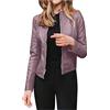 HAOLEI Giubbino Impermeabile Ecopelle Donna Giacca in Pelle Donna Giacca da Donna in Similpelle Trapuntata Giubbino Biker Giubbotto Moto Vera Pelle Leggera Bomber Giacca Causal 2024 Offerte del Giorno