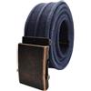 UPGRADE 3STYLE Cintura con fibbia scorrevole tipo militare in cotone finitura VINTAGE canvas sfumato urban style (Vintage Copper, Blue, 130 cm)