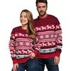 VPQILH Maglione Natalizio di Coppia, Maglioni Natalizi Uomo Donna con Motivo Renne Felpe Natalizie, Girocollo Maglioncino con Stampa Natalizia Felpa Natale Ugly Christmas Sweater Brutto Xmas Pullover
