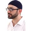 ihvan online Cappelli kufi da uomo, Taqiya, Takke, Peci, cappelli islamici, regali islamici, dimensioni standard, blu navy/stile 4, Taglia unica