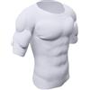 XUANFXPJ Maglietta da Uomo con Muscoli Addominali Finti, Maglietta con Muscoli Finti sul Petto, Spalline Imbottite, Traspirante, Muscoli Addominali Invisibili, Canottiera Muscolare