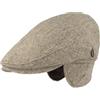 Hut Breiter Breiter Berretto invernale da uomo con paraorecchie, con visiera flatcap, 100% lana con paraorecchie pieghevole, delicato sulla pelle e confortevole, Grigio Bavaria, 62