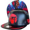 Capiche [99+ Varianti] Cappellino Snapback Tiger Samurai - Cappello in Ecopelle Nera con Torii Ricamato Rosso e Design a Spada, Grafica sottovisiera feroce Tigre, Regolabile per la