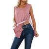 Generico Maglietta Unisex per Canotte Post-operatorie alla Spalla Canotta da Riabilitazione Donna t-Shirt Uomo con Bottoni a Pressione e Strappi Abbigliamento chemioterapia #0318Y