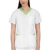 B-well Paola Casacca Medico Donna Divisa Infermiere Donna Uniformi Sanitarie Divisa Sanitaria Donna a Manica Corta Scollo V Bianco/Verde 50