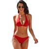 YKDLLF Costume da Bagno Donna Due Pezzi Bikini Set Halter Costumi da Mare Imbottito Reggiseno Brasiliana Costume da Bagno 2 Pezzi Triangolo Tanga Spiaggia Swimsuit Beachwear Estate