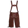 Windsfinr Oktoberfest, Costume da uomo in pelle per Oktoberfest, costume tradizionale da uomo, con camicia scozzese tradizionale essenziale, con bretelle ricamate, Caff, L