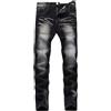 Generico Salopette Jeans Bambino, Slim Bootcut Pantaloni Corti Uomo, Larghi Con Bottoni per Stringere, Neri, da Moto, Flare
