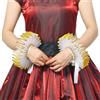BPURB 2 polsini da clown con volant in stile rinascimentale Tudor elisabettiano, accessori per costumi vittoriani, per Halloween e carnevale