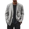Generisch Cardigan da uomo, estivo, leggero, estivo, leggero, elegante, traspirante, con pulsanti, per il tempo libero, per il tempo libero, per il tempo libero, minimalista, grigio., 3XL