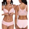 Lemorosy Reggiseno Donna Ferretto Chiusura Anteriore Pizzo Schiena X(Rosa2F