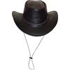 Black Jungle Broome Cappello da Cowboy Realizzato in Pelle Bovina con Cinturino sottogola