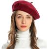 ZLYC Donna Lana Basco Scozzese Stile Francese Berretto