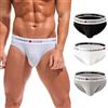 Summer Code Slip Hipster Uomo Intimo Mutande in Cotone Comode e Traspiranti Male Underwear, Nero/Bianco/Grigio, L