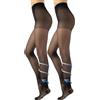 CALZITALY Collant Riposante, Compressione Forte 10mm/Hg, 70 DEN, S, M, L, XL, XXL, 3XL, 4XL, Made in Italy (S, 2 X Nero)
