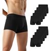 Natural Feelings Boxer Cotone Uomo (Pacchetto da 10) Elasticizzato Mutande Uomo Cotone, Privi di Etichette Che graffiano, Organico con Logo