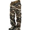TDEOK Pantaloncini cargo da uomo Baggy Outdoor - Pantaloni da trekking da uomo estivi lunghi in cotone con 8 tasche, camouflage, traspiranti, pantaloni da escursionismo con gamba larga, pantaloni tattici da