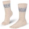Knitido Naturals Merino e Cachemere | Calze calde in lana con dita separate, Misura:39-42, Colore:beige/blau (107)
