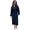 SGARLATA HOME Vestaglia da Donna in Micropile Anti-Pilling modello Scialle Classico Art. Elena (4XL, Blu)