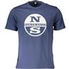 NORTH SAILS T-shirt Girocollo Stampa Blu con Logo Uomo