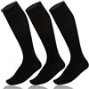 Mysocks Calzini Alti al Ginocchio per Bambini 3 Paia Punta Senza Cuciture Colore