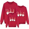 Generico Maglioni Natalizi Famiglia - Maglione Natalizio Famiglia Rosso Maglie Termica Manica Lunga Maglioni Natale Coppia Taglie Forti Felpa Natalizie Invernale Abbigliamento Natalizio Donna Uomo Bambino