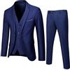 YOUYING Completo da uomo 3 pezzi Slim Fit monopetto giacca gilet pantaloni blazer set casual business party abiti da matrimonio, A# Blu marino, XL